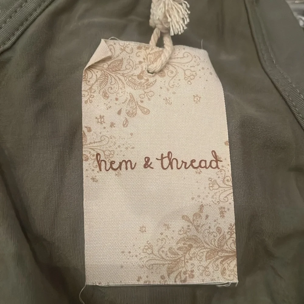 Hem & Thread Olive Green Jumpsuit - Picture 6 of 9